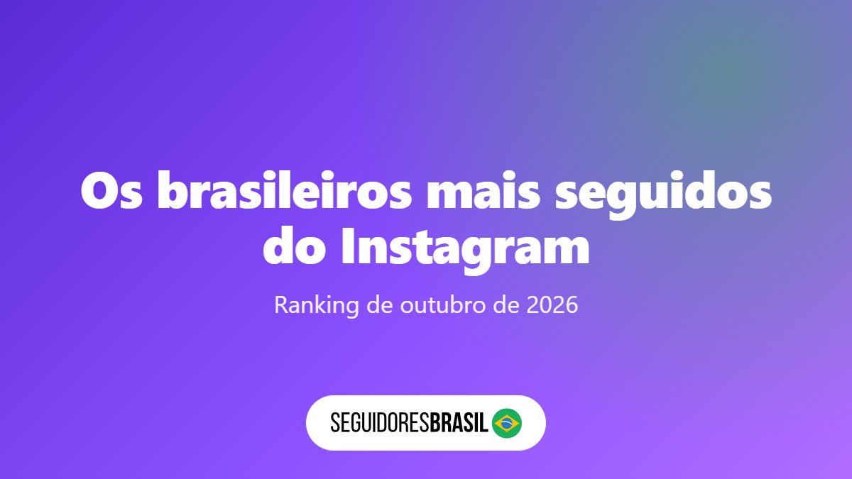 Brasileiros Mais Seguidos no Instagram: Top 10 de 2026